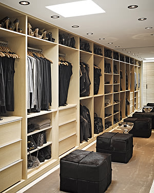 What designer's home would be complete without a gigantic closet?