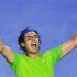 Nadal of Spain celebrates after defeating Berdych of the Czech Republic in their quarter-finals match at the Australian Open in Melbourne