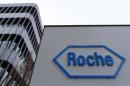 The logo of Swiss pharmaceutical company Roche is seen outside their headquarters in Basel