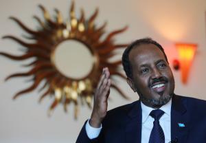 Somali President Hassan Sheikh Mohamud , talks to the&nbsp;&hellip;