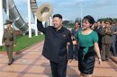 North Korean leader Kim and his wife Ri attend opening ceremony of Rungna People's Pleasure Ground in Pyongyang