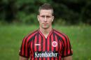 Canadian forward Rob Friend of German First Division football club Eintracht Frankfurt poses during an official photo shooting at the Commerzbank Arena in Frankfurt, western Germany on July 19, 2012