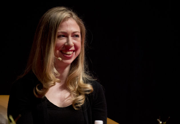 Chelsea Clinton from the Clinton Foundation addresses the Women Deliver conference in Kuala Lumpur, Malaysia, Tuesday, May 28, 2013. The three day conference will focus on the health and empowerment of girls and women and ensuring their rights remain top priorities now, and for decades to come. (AP Photo/Mark Baker)