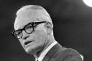 FILE - In this Aug. 6, 1968 black-and-white file photo, 1964 Republican presidential candidate, Barry Goldwater, addresses the Republican National Convention in Miami Beach. Mitt Romney did not mention the war in Afghanistan, where 79,000 US troops are fighting, in his speech accepting the Republican presidential nomination on Thursday. The last time a Republican presidential nominee did not address war was 1952, when Dwight Eisenhower spoke generally about American power and spreading freedom around the world but did not explicitly mention armed conflict. Below are examples of how other Republican nominees have addressed the issue over the years, both in peacetime and in war. (AP Photo/File