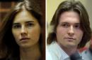 Italy's top court clears Amanda Knox (L) and Raffaele Sollecito (R) of the 2007 murder of British student Meredith Kercher, bringing a sensational end to an eight-year legal drama