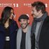Actress Zoe Saldana, left, co-writer and co-director Lee Sternthal, center, and actor Bradley Cooper pose at the premiere of "The Words" during the 2012 Sundance Film Festival in Park City, Utah on Friday, Jan. 27, 2012. (AP Photo/Danny Moloshok)