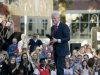 Former President Bill Clinton leaves after addressing a crowd of well wishers at celebration of the 20th anniversary of his announcement to run for President Saturday, Oct. 1, 2011 in Little Rock, Ark. (AP Photo/Brian Chilson)