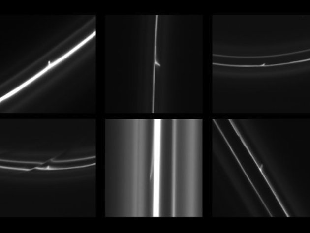 Cassini Strange object  Trails in Saturns F Ring SaturnFRing