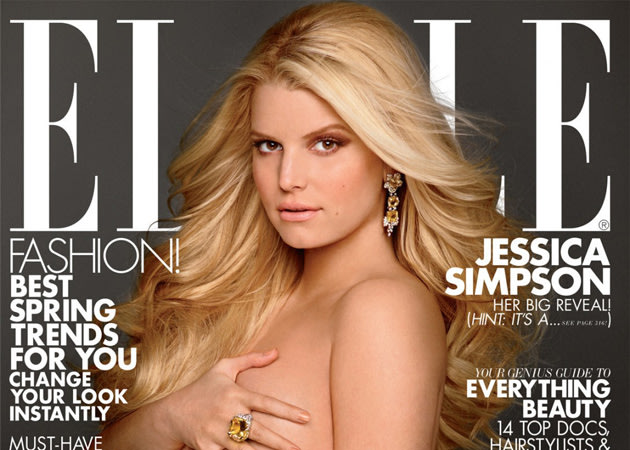 Jessica Simpson has become that latest famous mumtobe to pose nude on a 