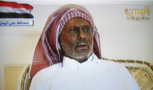 Video grab of Yemen's President Ali Abdullah Saleh speaking in a television interview broadcast