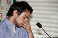 Valdivia, do Palmeiras, se emociona ao falar do sequestro-relâmpago sofrido com a esposa no dia 9 de junho de 2012 (Foto: GazetaPress)