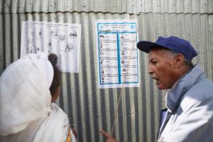 An Ethiopian Electoral Board employee explains the&nbsp;&hellip;