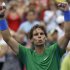 Rafael Nadal, from Spain, blows a kiss to the crowd after defeating Fernando Verdasco, from Spain, 7-6 (5), 6-7 (4), 7-6 (9) at the Western & Southern Open tennis tournament, Thursday, Aug. 18, 2011 in Mason, Ohio. (AP Photo/Al Behrman)
