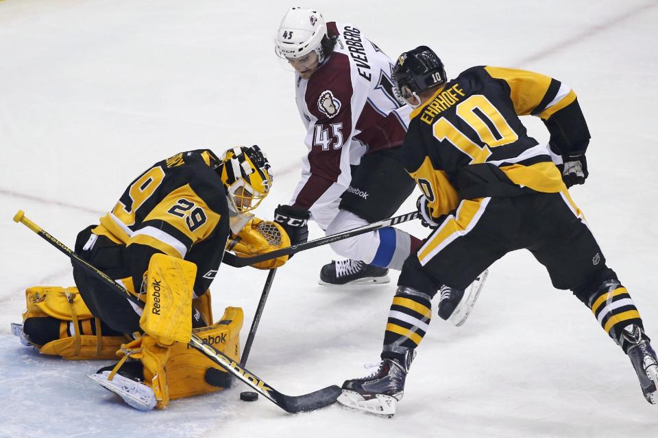 Comeau leads Penguins over Avalanche 1-0, OT