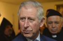 Britain's Prince Charles speaks to religious leaders during a visit to a Syriac Orthodox Church in west London