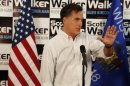 U.S. Republican presidential candidate Mitt Romney attends a phone bank on behalf of Wisconsin Gov. Scott Walker in Fitchburg