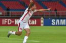 Tunisia's forward Ahmed Akaichi celebrates after scoring a goal during the 2015 African Cup of Nations group B football match between Democratic Republic of the Congo and Tunisia in Bata on January 26, 2015