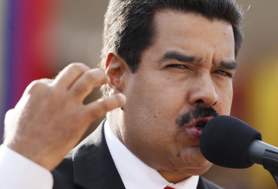 Venezuela’s President Nicolas Maduro speaks during a military promotion ceremony at the 4F military museum in Caracas, Venezuela, Friday, July 5, 2013. Venezuela marks on Friday the 202 anniversary of independence from Spain. (AP Photo/Ariana Cubillos)