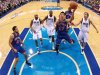 Jeremy Lin of the New York Knicks takes a shot against Dirk Nowitzki of the Dallas Mavericks