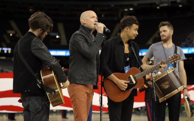 The Fray's dreadful national anthem performance at the NCAA championship (video)