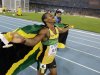 Jamaica's Yohan Blake celebrates after winning Men's 100m final at the World Athletics Championships in Daegu, South Korea, Sunday, Aug. 28, 2011. (AP Photo/David J. Phillip)