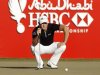 Donaldson of Wales lines up om the 18th green during the final round of the Abu Dhabi Golf Championship