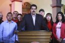Venezuela's Vice President Nicolas Maduro gives a statement about President Hugo Chavez's cancer surgery in Caracas