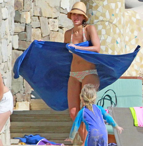 Jessica Alba Shows Off Slim, Post-Baby Body in Bikini
