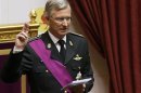 King Philippe of Belgium takes the oath during a ceremony at the Belgian Parliament in Brussels