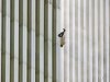 FILE - In this Tuesday, Sept. 11, 2001 file picture, a person falls headfirst from the north tower of New York's World Trade Center. (AP Photo/Richard Drew)