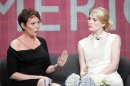 Actresses Olivia Coleman and Jodie Whittaker stars of the new series "Broadchurch" on the BBC America cable channel take part in a panel discussion at the Television Critics Association Cable TV Summer press tour in Beverly Hills