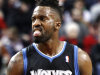 Minnesota Timberwolves guard Martell Webster sticks his tongue out as he walks to the bench during the first quarter of their NBA basketball game against the Portland Trail Blazers in Portland, Ore., Saturday, March 3, 2012. (AP Photo/Don Ryan)