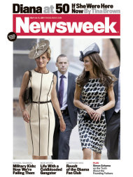In this magazine cover image released by Newsweek, a computer-generated image of Princess Diana is shown with Kate Middleton on the cover of the July 4, 2011 issue of Newsweek magazine. Diana was killed in a car accident in 1997 and would have turned 50 on Friday. In April, Middleton married Prince William, the oldest son of Diana and Prince Charles. (AP Photo/Newsweek)