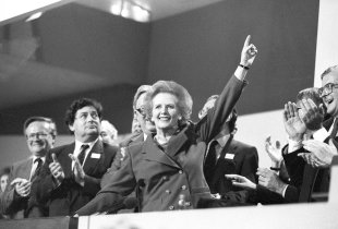 Thatcher receives standing ovation at Conservative Party Conference in October 1989. REUTERS/Stringer/Files