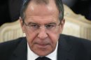 Russian Foreign Minister Sergey Lavrov, listens to his Serbian counterpart Vuk Jeremic, unseen, during their meeting in Moscow, Russia, Friday, March 16, 2012. Lavrov spoke by telephone Thursday with Annan and 