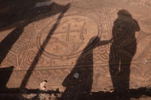 Ancient Church Mosaic With Symbol of Jesus Uncovered &hellip;