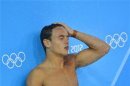 Britain's Tom Daley is seen after the men's synchronised 10m platform final during the London 2012 Olympic Games