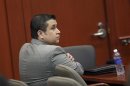 George Zimmerman listens during his murder trial for 2012 shooting death of Trayvon Martin in Seminole circuit court in Sanford
