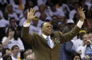 Memphis Grizzlies coach Lionel Hollins raises his hands during the second half of Game 1 in the first round of the NBA basketball playoffs in Memphis, Tenn., Sunday, April 29, 2012. The Clippers defeated the Grizzlies 99-98. (AP Photo/Danny Johnston)