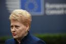 Lithuania's President Dalia Grybauskaite is pictured on June 29, 2016 at the European Union headquarters in Brussels