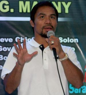 Manny Pacquiao speaks in his hometown of General Santos …