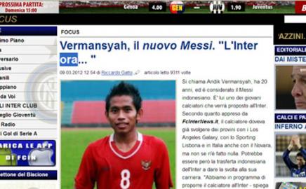 Media Italia: Andik Vermansyah, Messi Baru dari Indonesia