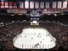The Detroit Red Wings play the Dallas Stars in the first period of an NHL hockey game at Joe Louis Arena in Detroit, Tuesday, Feb. 14, 2012. (AP Photo/Paul Sancya)
