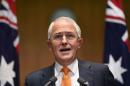 Australian PM Malcolm Turnbull speaks to the media during a press conference at Parliament House in Canberra