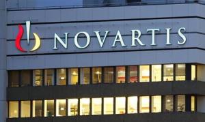 Logo of Swiss drugmaker Novartis is seen at its headquarters in Basel