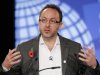 FILE - In this Nov. 1, 2011 file photo, Jimmy Wales, founder of Wikipedia speaks during the opening session at the London Cyberspace Conference in London. Wikipedia will black out the English language version of its website Wednesday, Jan. 18, 2012, to protest anti-piracy legislation under consideration in Congress, the foundation behind the popular community-based online encyclopedia said in a statement Monday night. (AP Photo/Kirsty Wigglesworth, file pool)