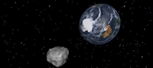 Gráfico da Nasa mostra um asteróide perto da Terra, 8 de fevereiro, 2013