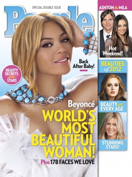 Beyonce Knowles on the cover of People's Most Beautiful 2012 issue -- People