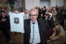Swedish artist Lars Vilks known for his drawing of the prophet Muhammed is awarded with the Danish 'freedom of the press' award on March 14, 2015, in Copenhagen, Denmark