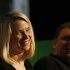 Yahoo! CEO Mayer speaks on stage during TechCrunch Disrupt SF 2012 in San Francisco